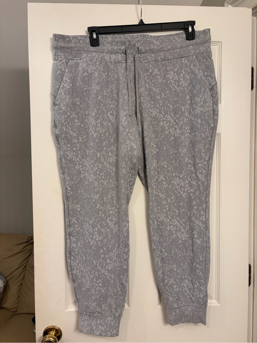 Lululemon Light Gray Patterned Jogger Pants
